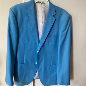 Vintage Blue Mens Suit Jacket